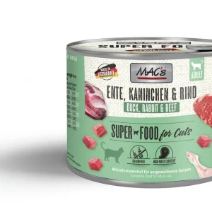 Must-Have Sparpaket 24 x 200 g Mac's Adult Ente & Kaninchen Katzen Nassfutter